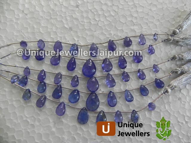 Tanzanite Smooth Pear Beads